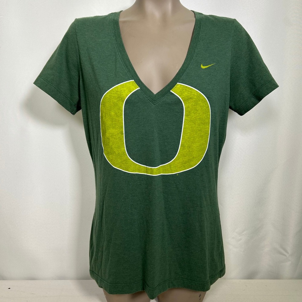 Oregon Ducks NCAA Football Nike Slim Fit Green Gameday T-Shirt Women's XL